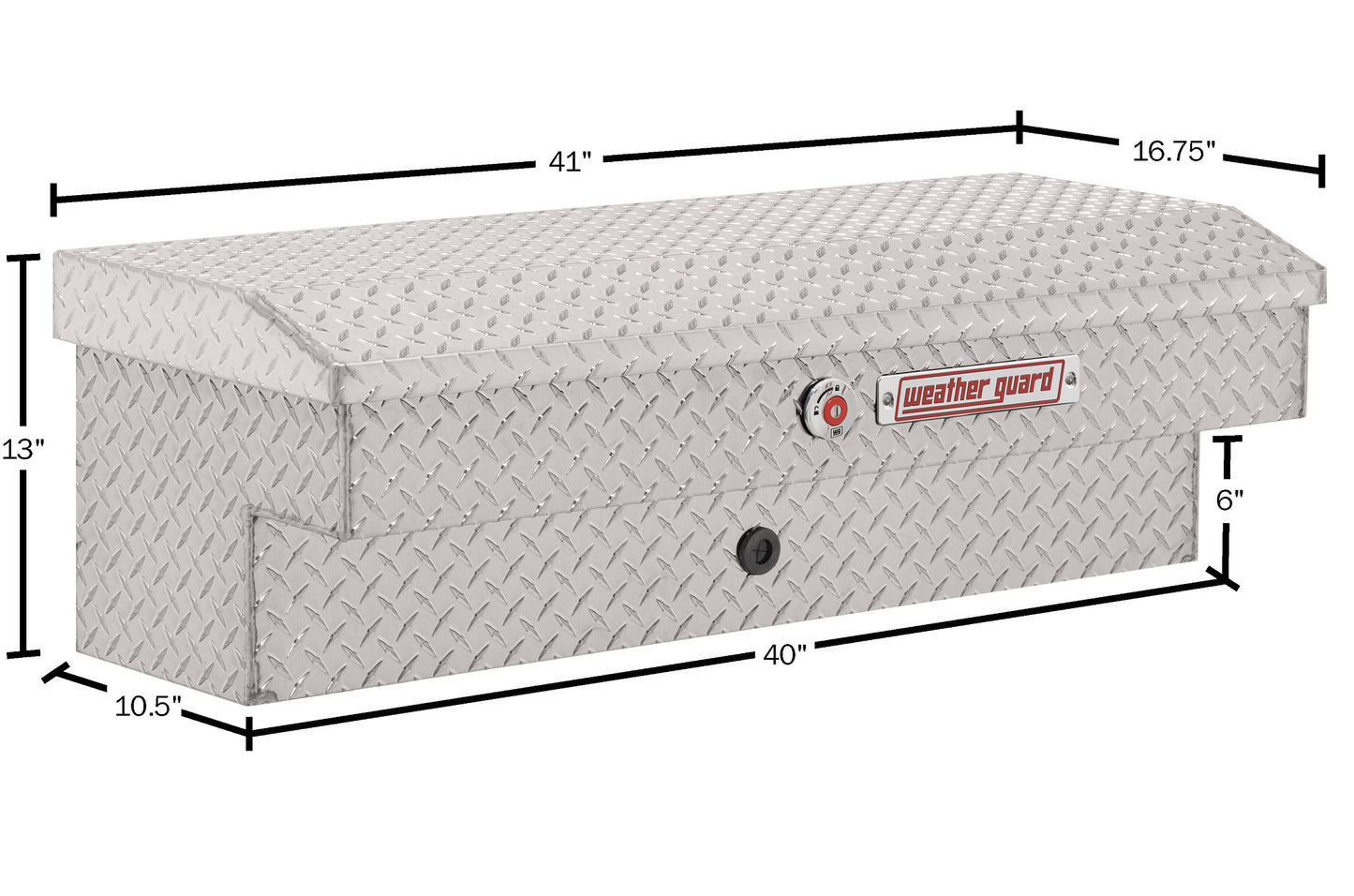 Weather Guard Side Mount Tool Box 41x17x13 Aluminum Standard Model 184-0-04