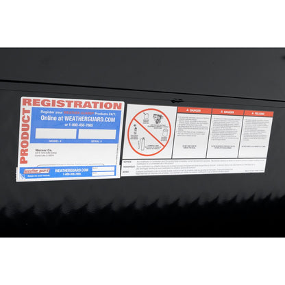 Weather Guard Side Mount Tool Box 41x17x13 Gloss Black Aluminum Standard Model 184-5-04