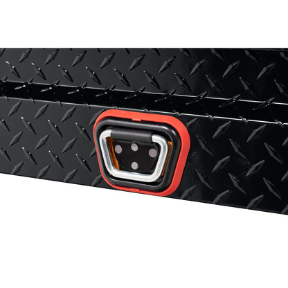 Weather Guard Side Mount Tool Box 41x17x13 Gloss Black Aluminum Standard Model 184-5-04