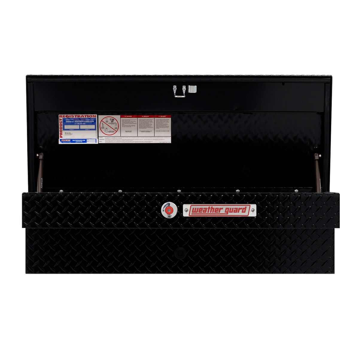 Weather Guard Side Mount Tool Box 41x17x13 Gloss Black Aluminum Standard Model 184-5-04
