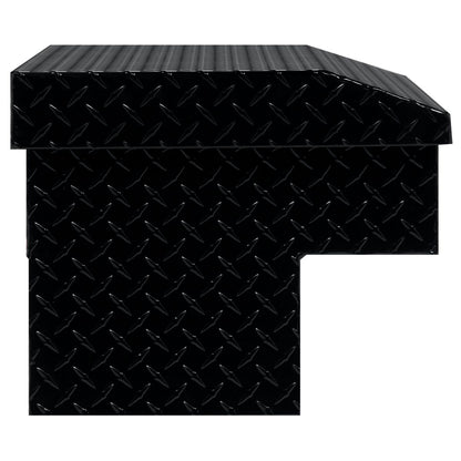 Weather Guard Side Mount Tool Box 41x17x13 Gloss Black Aluminum Standard Model 184-5-04