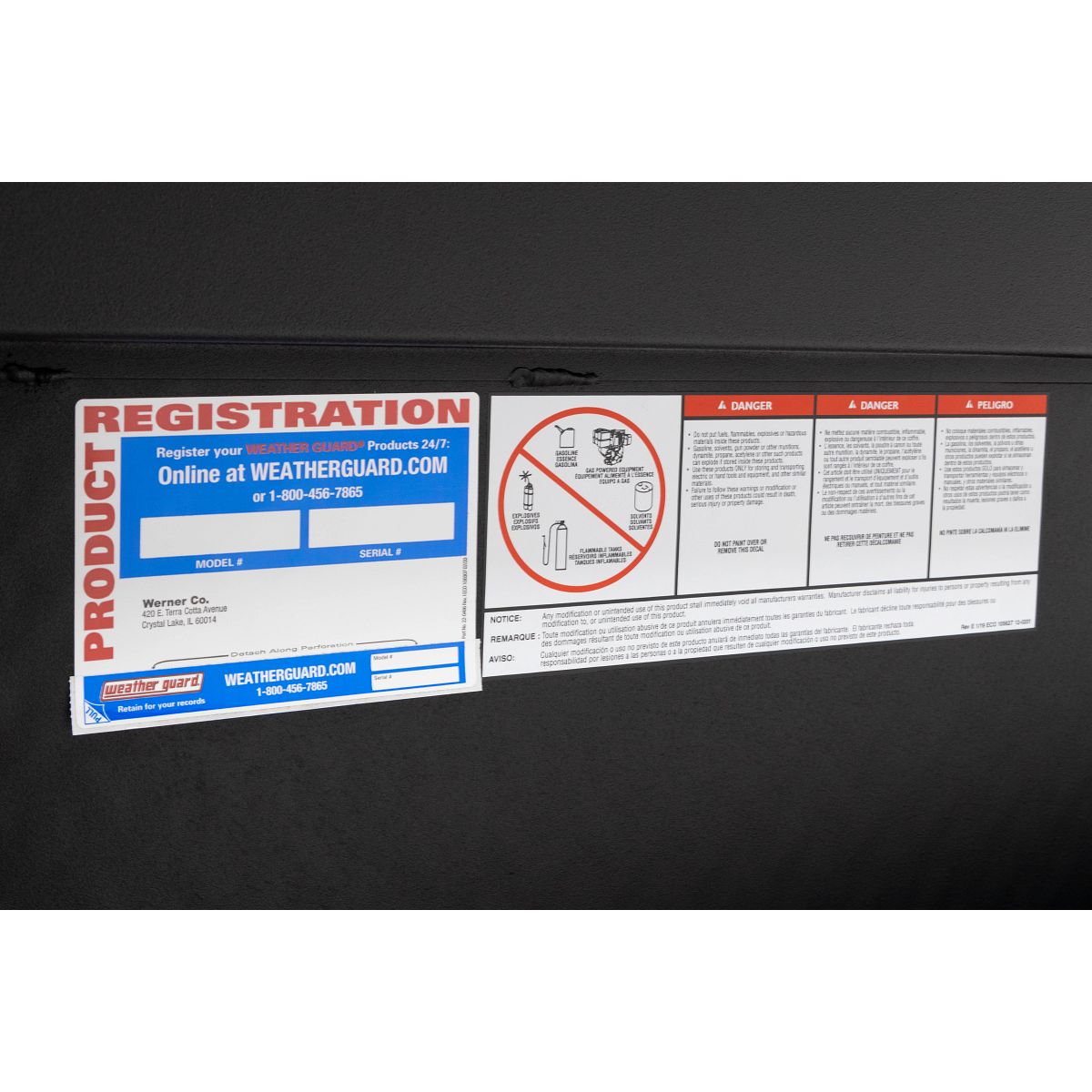 Weather Guard Side Mount Tool Box 41x17x13 Textured Matte Black Aluminum Standard Model 184-52-04