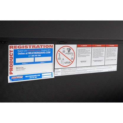 Weather Guard Side Mount Tool Box 41x17x13 Textured Matte Black Aluminum Standard Model 184-52-04