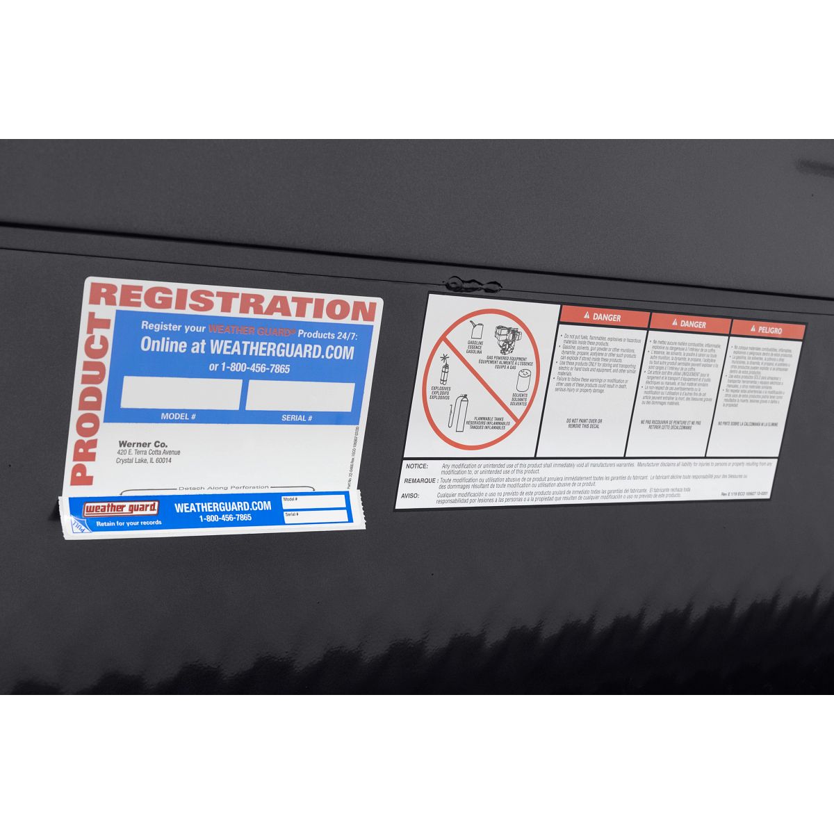 Weather Guard Side Mount Tool Box 41x17x13 Gun Metal Gray Aluminum Standard Model 184-6-04