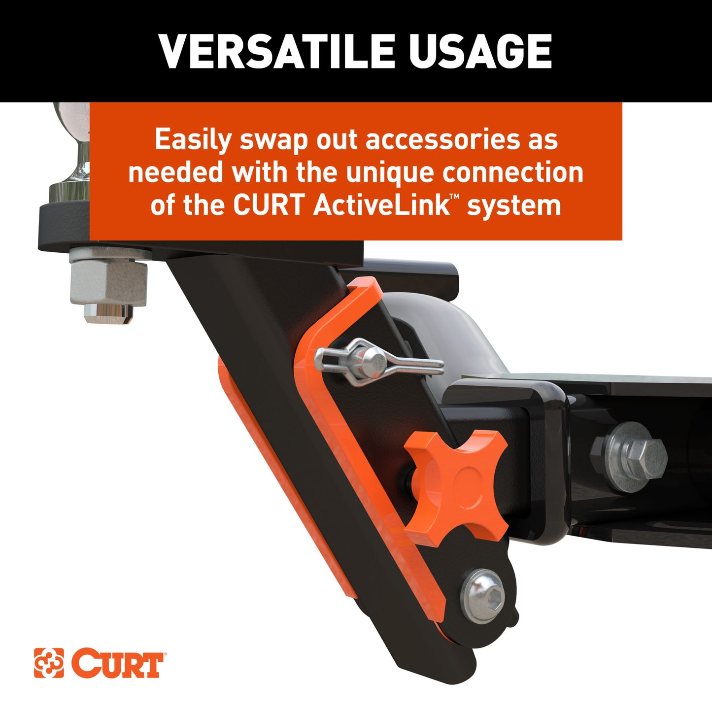 CURT ActiveLink Ball Mount, 2" Ball, 3,500 lbs. GTW - 18416