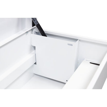 Weather Guard Side Mount Tool Box 41x17x13 White Steel Standard Model 185-3-04