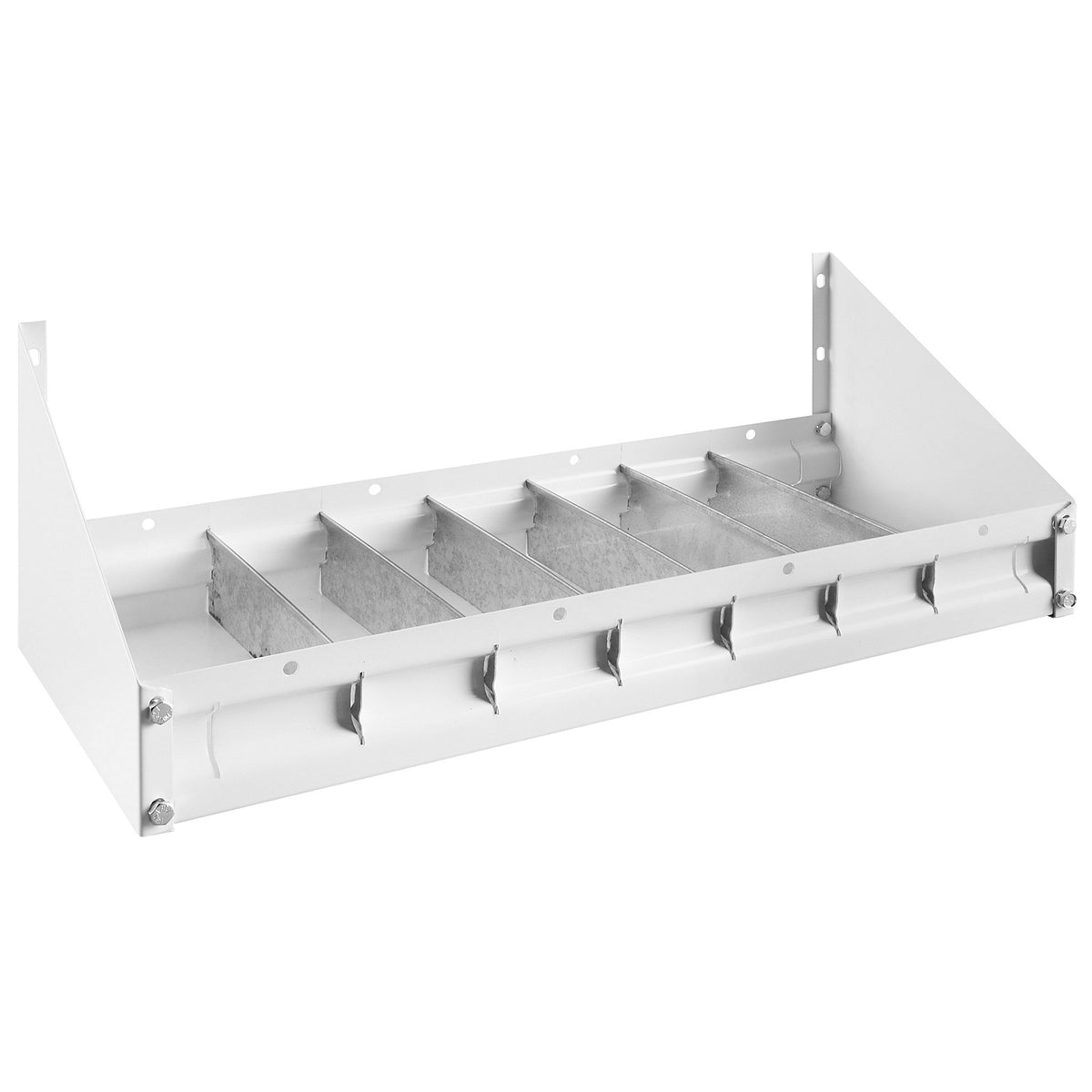 Weather Guard 202-3 white steel accessory parts cabinet tray with adjustable dividers