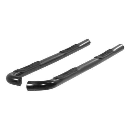 ARIES 3-in Round Black Steel Nerf Bars for Toyota Tacoma Double Cab (2001-2004) - 202004