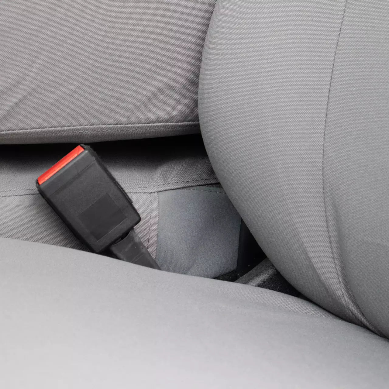 Front Bench Seat Covers for Ford F-150 (2021-2024) - Trim: XLT Trim | Body Type: SuperCrew/SuperCab | Center Console: Has Storage In Armwrest | Color: Gray