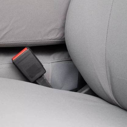Front Bench Seat Covers for Ford F-150 (2021-2024) - Trim: XL/STX Trim | Body Type: SuperCrew/SuperCab | Center Console: Has Storage In Armwrest | Color: Gray