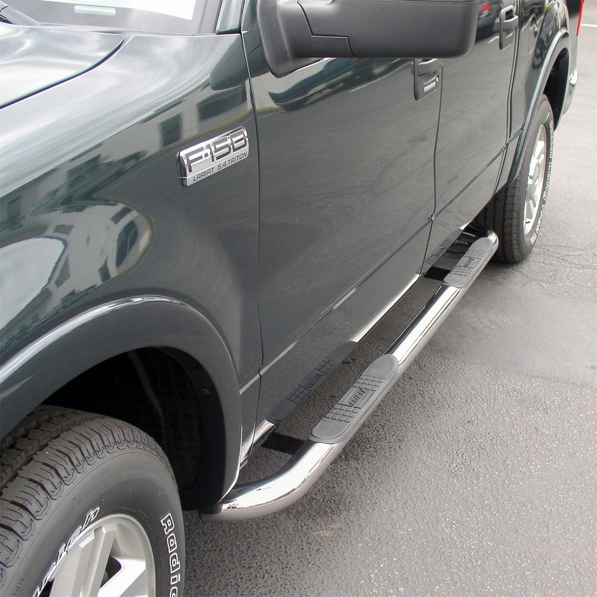 ARIES 3-in Round Polished Stainless Steel Nerf Bars for Ford F-150 SuperCrew (2007-2008) - 203015-2