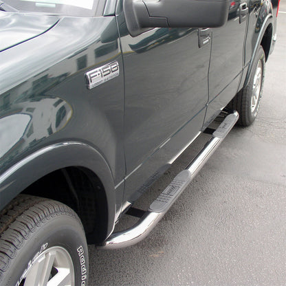 ARIES 3-in Round Polished Stainless Steel Nerf Bars for Ford F-150 SuperCrew (2007-2008) - 203015-2