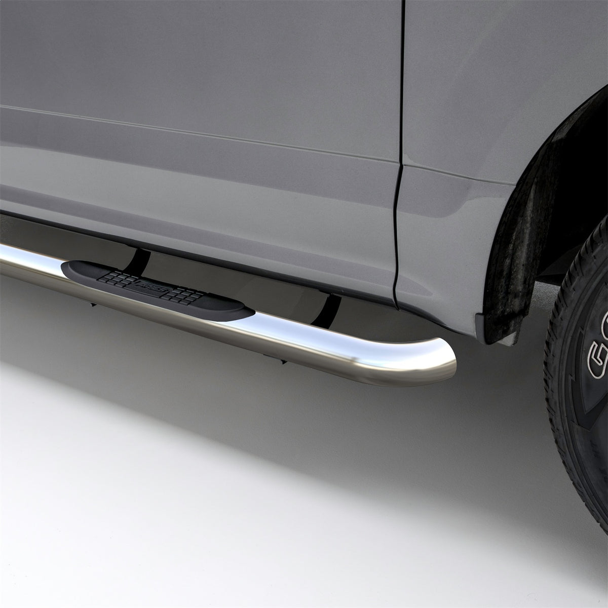 ARIES 3-in Round Polished Stainless Steel Nerf Bars for Ford F-150 SuperCab (2007-2014) - 203016-2