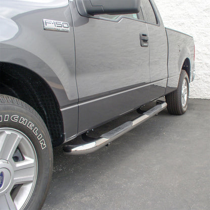 ARIES 3-in Round Polished Stainless Steel Nerf Bars for Ford F-150 SuperCab (2007-2014) - 203016-2