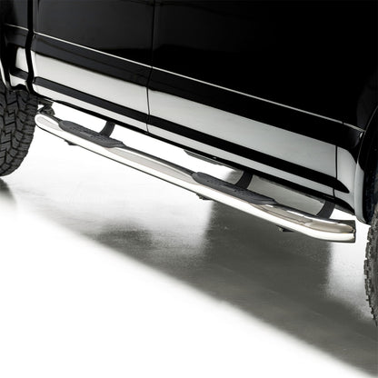 ARIES 3-in Round Polished Stainless Steel Nerf Bars for Ford F-150, F-150 Lightning, F-250/F-350/F-450/F-550 Super Duty (2015-2026) - 203043-2