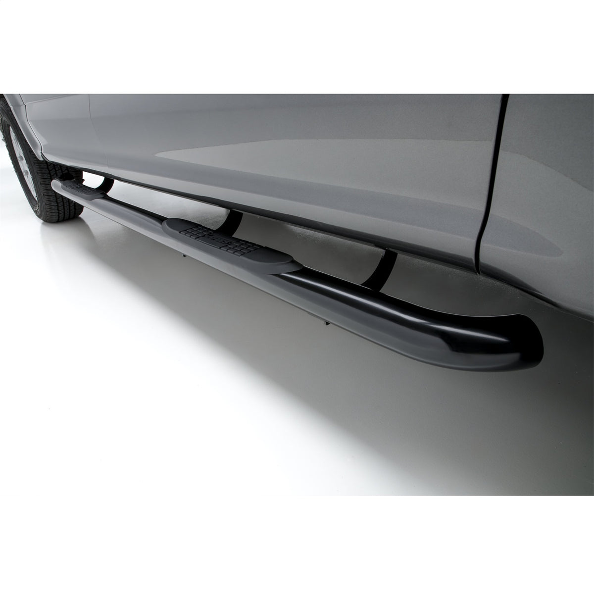 ARIES 3-in Round Black Steel Nerf Bars for Ford F-150, F-150 Lightning, F-250/F-350/F-450/F-550 Super Duty Cab & Chassis/SuperCrew (2015-2026) - 203043