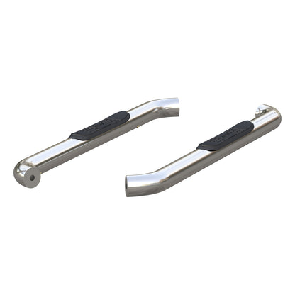 ARIES 3-in Round Polished Stainless Steel Nerf Bars for Ford F-150, F-250/F-350/F-450/F-550 Super Duty Cab & Chassis/Regular Cab (2015-2026) - 203045-2