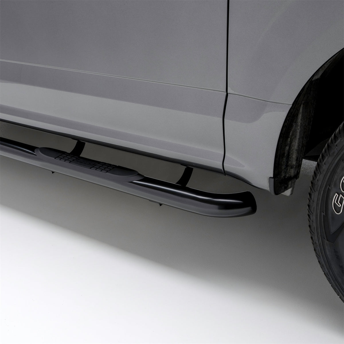 ARIES 3-in Round Black Steel Nerf Bars for Ford F-150, F-250/F-350/F-450/F-550 Super Duty Cab & Chassis/Regular Cab (2015-2026) - 203045