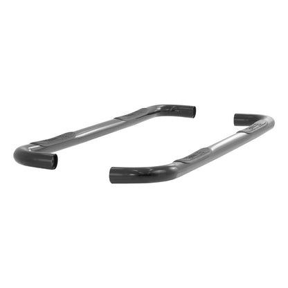 ARIES 3-in Round Black Steel Nerf Bars for Chevrolet/GMC Sierra 2500, Silverado/Sierra 1500, 2500 HD, 3500 HD Crew Cab (2001-2014) - 204013