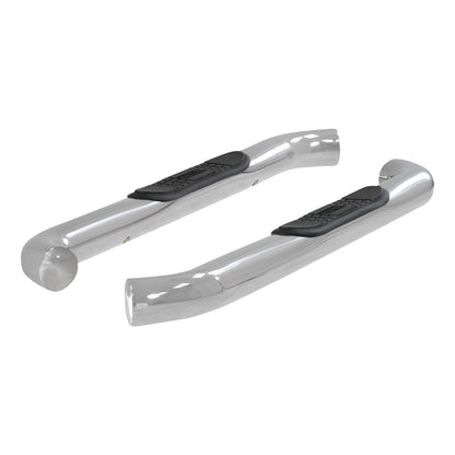 ARIES 3-in Round Polished Stainless Steel Nerf Bars for Chevrolet/GMC Silverado/Sierra 1500, 2500 HD, 3500 HD Regular Cab (2007-2018) - 204048-2