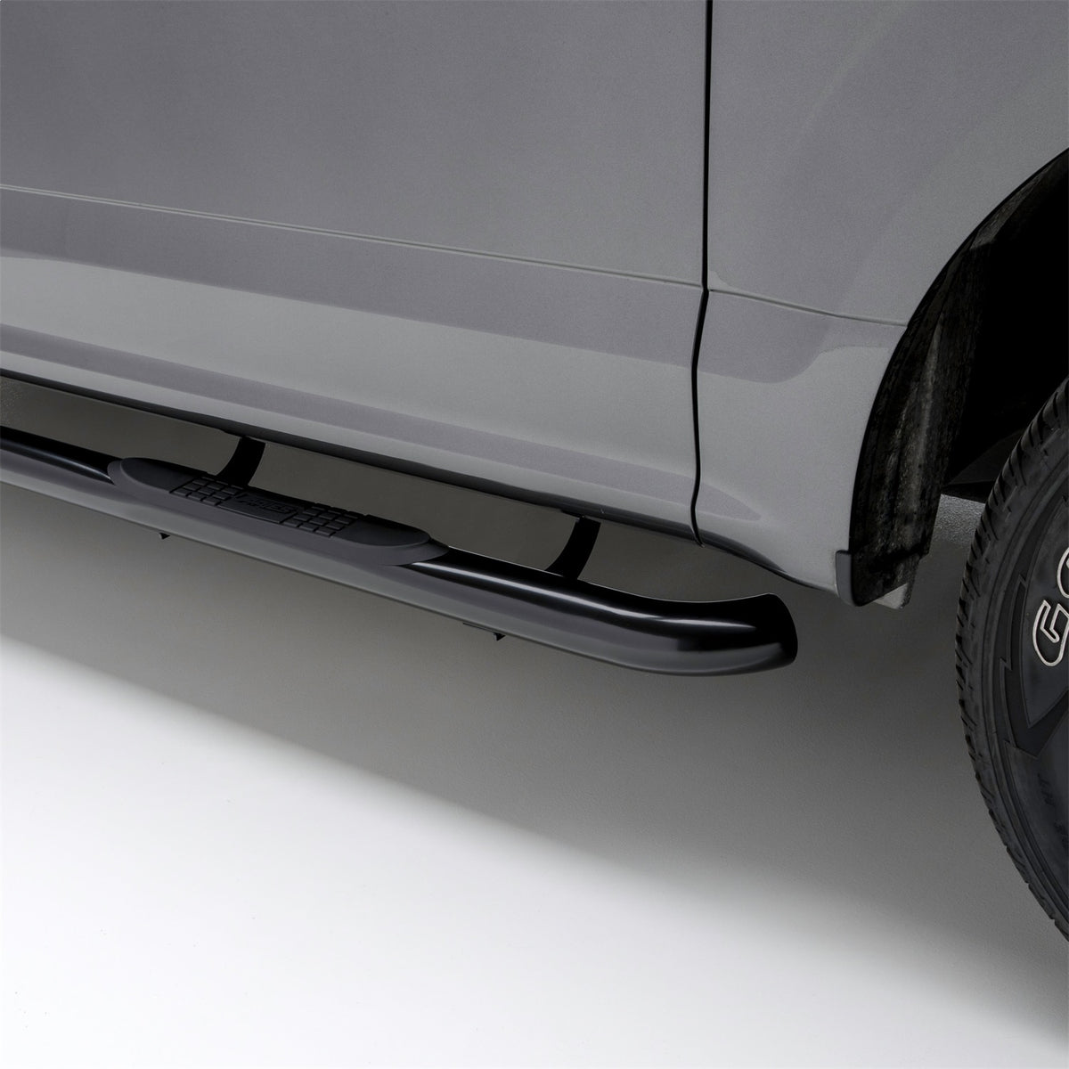 ARIES 3-in Round Black Steel Nerf Bars for Chevrolet/GMC Silverado/Sierra 1500, 2500 HD, 3500 HD Regular Cab (2007-2018) - 204048