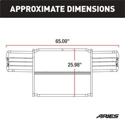 ARIES 1.5-in Black Steel Grille Guard for Toyota Tacoma (2001-2004) - 2049