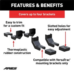 ARIES VersaTrac Running Board Bracket Covers - 2055140
