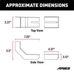 ARIES VersaTrac Running Board Bracket Covers - 2055160