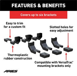 ARIES VersaTrac Running Board Bracket Covers - 2055160