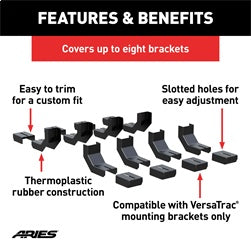 ARIES VersaTrac Running Board Bracket Covers - 2055180