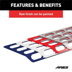 ARIES Paintable 85-in Raw Aluminum AdvantEDGE Running Board Step Pad - 2055185