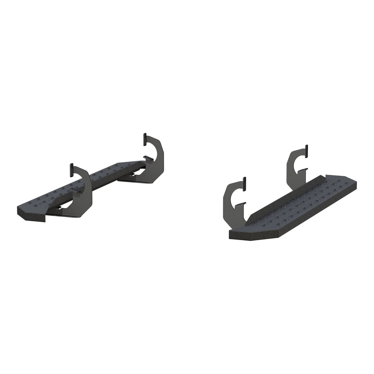 ARIES RidgeStep Black Steel 6.5 x 53-in Truck Running Boards for Chevrolet/GMC Silverado/Sierra 1500, 2500 HD, 3500 HD Regular Cab (2007-2019) - 2055510