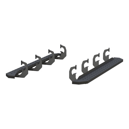 ARIES RidgeStep Black Steel 6.5 x 75-in Truck Running Boards for Chevrolet/GMC Double Cab (2007-2019) - 2055511
