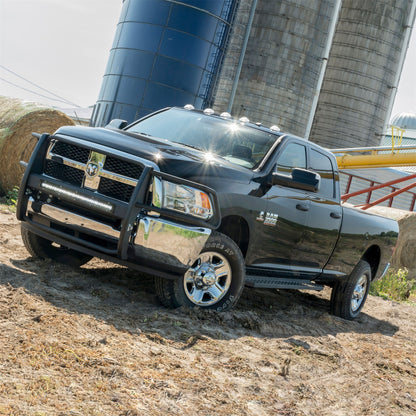ARIES RidgeStep Black Steel 6.5 x 53-in Truck Running Boards for Dodge/RAM 1500 Classic, 1500/2500/3500 Regular Cab (2009-2026) - 2055513