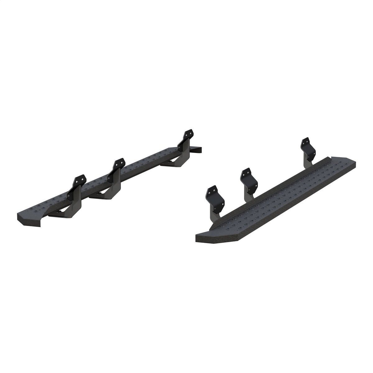 ARIES RidgeStep Black Steel 6.5 x 91-in Truck Running Boards for Ford F-150, F-150 Lightning, F-250/F-350/F-450/F-550 Super Duty (2015-2026) - 2055519