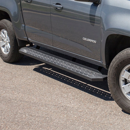 ARIES RidgeStep Black Steel 6.5 x 75-in Truck Running Boards for Chevrolet/GMC Canyon/Colorado Extended Cab (2015-2022) - 2055532