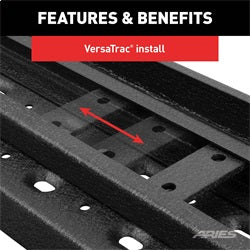 ARIES RidgeStep Black Steel 36-in / 96-in Cargo Van Running Boards for Freightliner/Mercedes-Benz (2007-2026) - 2055534