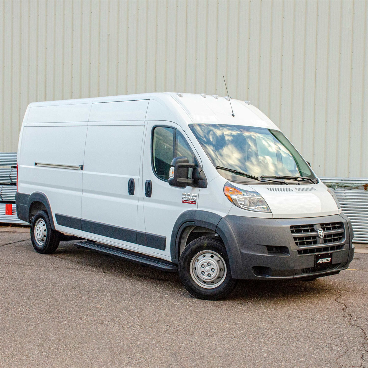 ARIES RidgeStep Black Steel 36-in / 96-in Cargo Van Running Boards for Freightliner/Mercedes-Benz (2007-2026) - 2055534