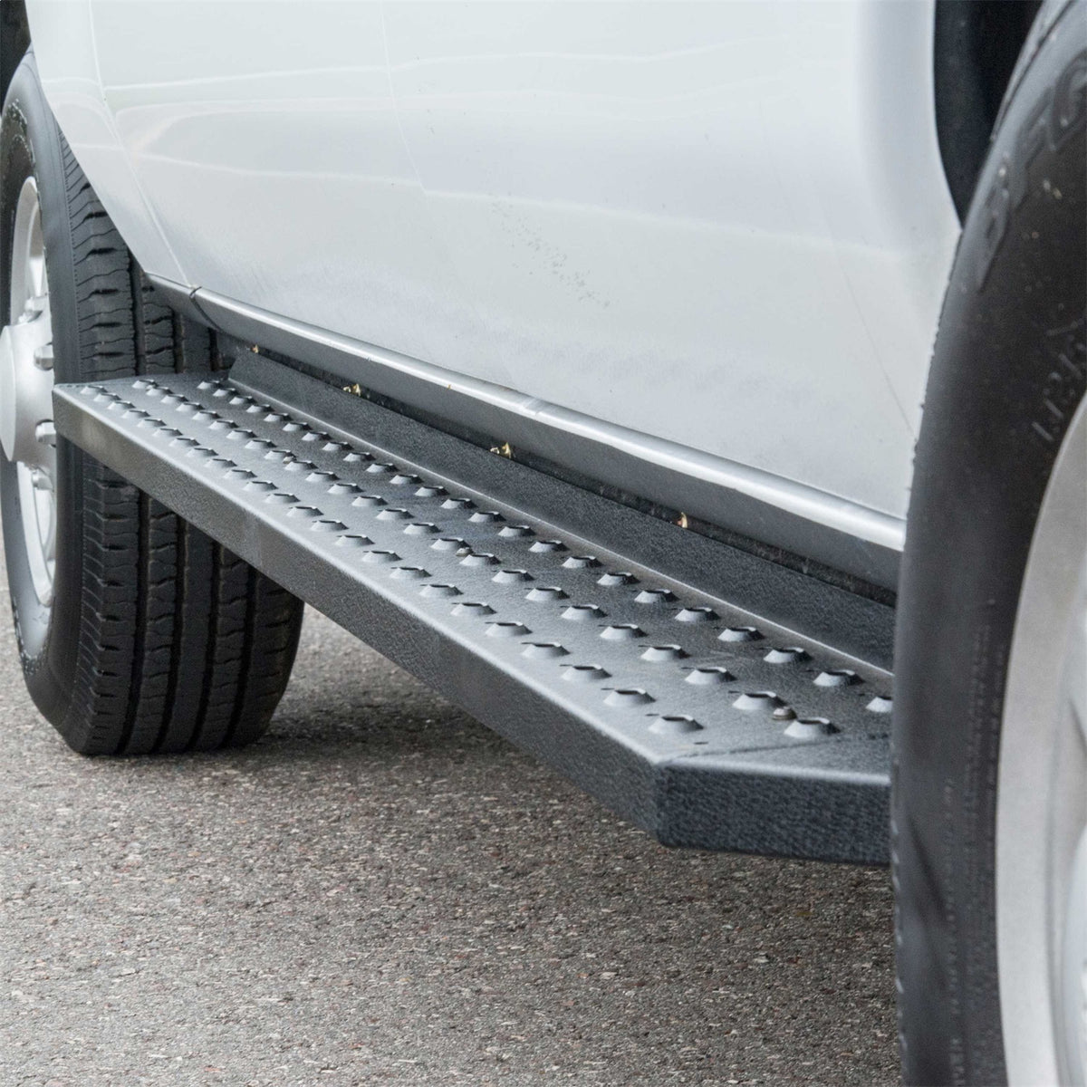 ARIES RidgeStep Black Steel 36-in / 96-in Cargo Van Running Boards for Ford E-Transit/Transit-150/Transit-250/Transit-350 (2015-2026) - 2055545