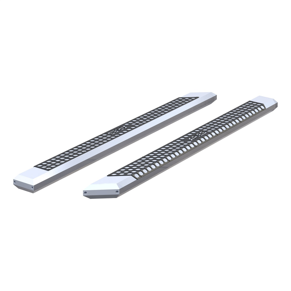 ARIES AdvantEDGE 5-1/2-in x 91-in Chrome Aluminum Side Bars (No Brackets) for Chevrolet/GMC/Dodge/RAM/Ford (1999-2026) - 2055891