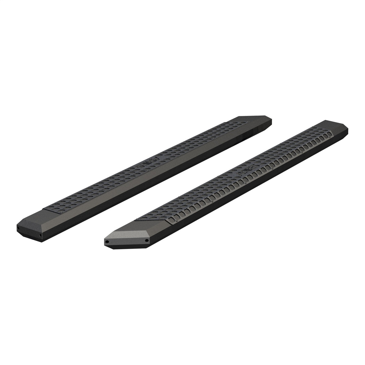 ARIES AdvantEDGE 5-1/2-in x 91-in Black Aluminum Side Bars (No Brackets) for Chevrolet/GMC/Dodge/RAM/Ford (1999-2026) - 2055991