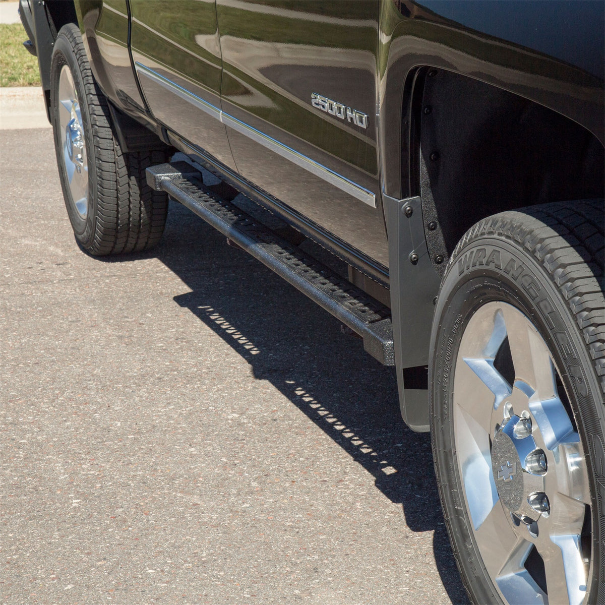 ARIES Black Steel Rocker Step Guard Running Boards for Chevrolet/GMC Double Cab (2007-2019) - 2074108