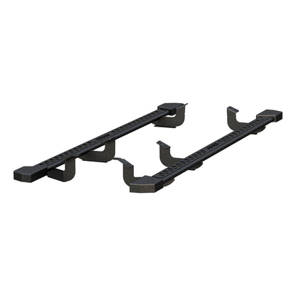 ARIES Black Steel Rocker Step Guard Running Boards for Toyota Tundra CrewMax Cab (2007-2016) - 2074153
