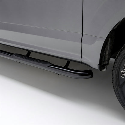 ARIES 3-in Round Black Steel Nerf Bars for Nissan Titan, Titan XD Crew Cab (2009-2024) - 209042