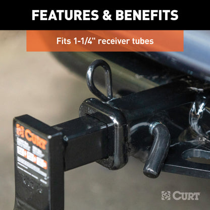 CURT 1/2" Hitch Pin (1-1/4" Receiver, Zinc with Rubber Grip) - 21410
