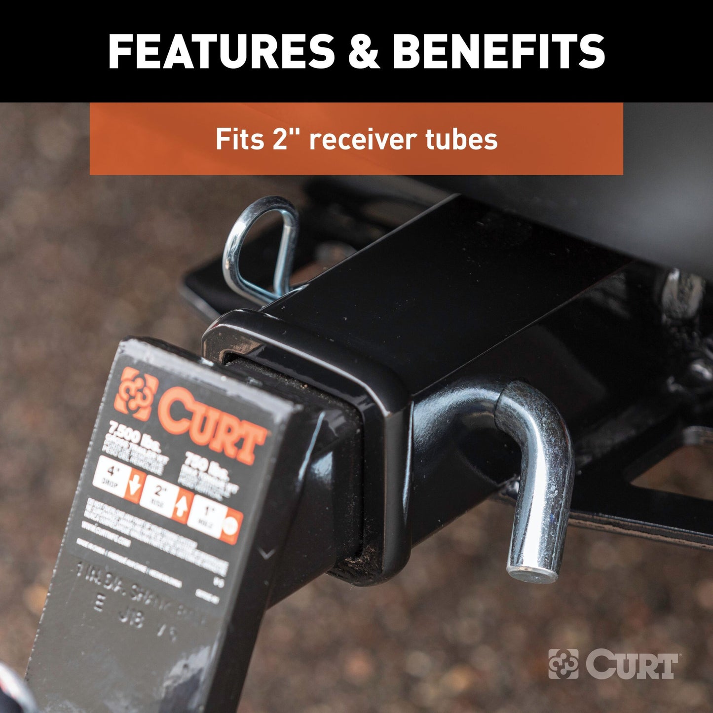 CURT 5/8" Hitch Pin (2" Receiver, Zinc) - 21500