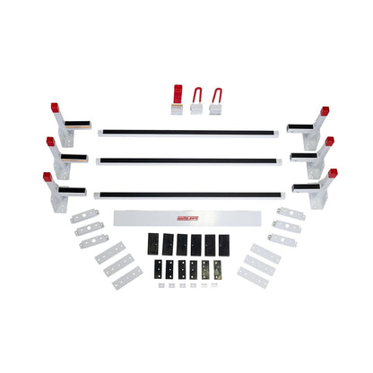 Crossbar Ladder Rack – 3 Bar – Steel – Transit, NV, ProMaster, Sprinter