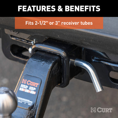 CURT Heavy-Duty 5/8" Hitch Pin with Groove (2-1/2" or 3" Receiver, Zinc) - 21507