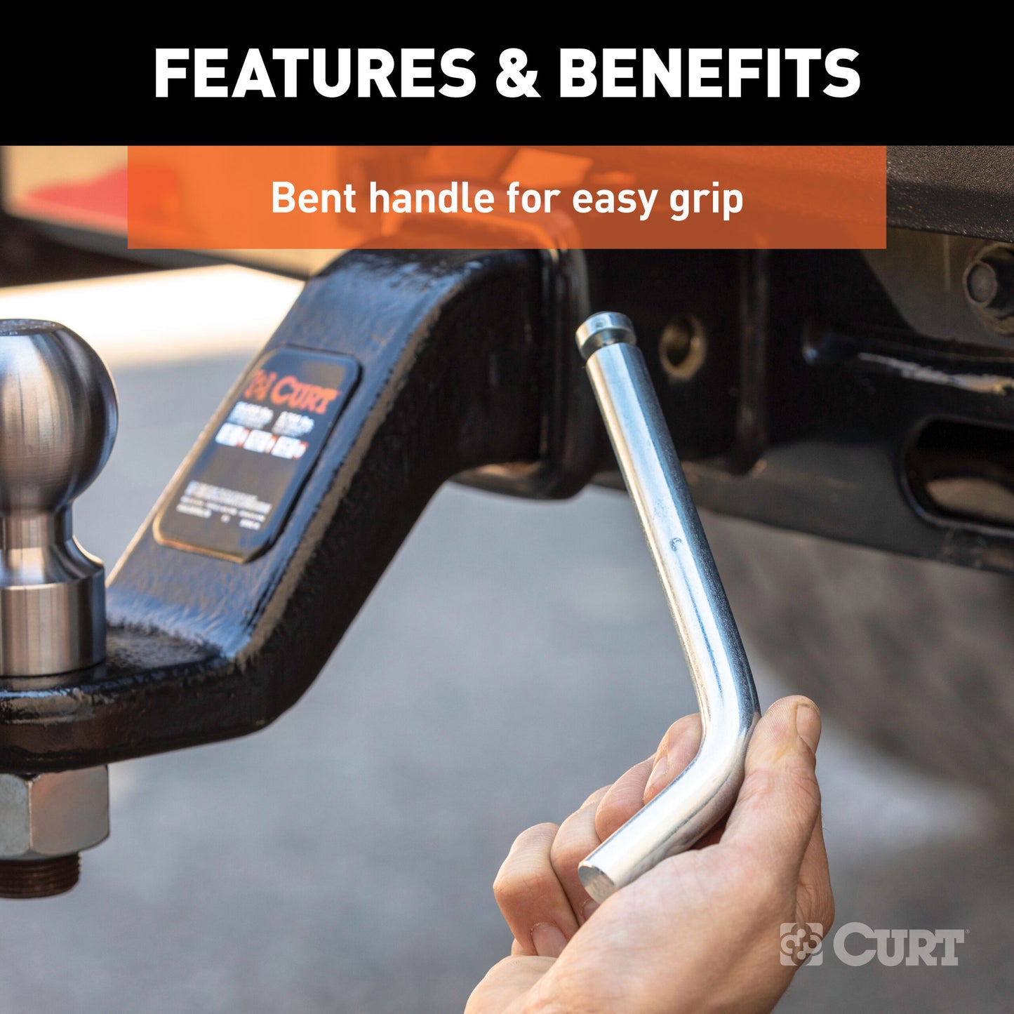 CURT Heavy-Duty 5/8" Hitch Pin with Groove (2-1/2" or 3" Receiver, Zinc) - 21507
