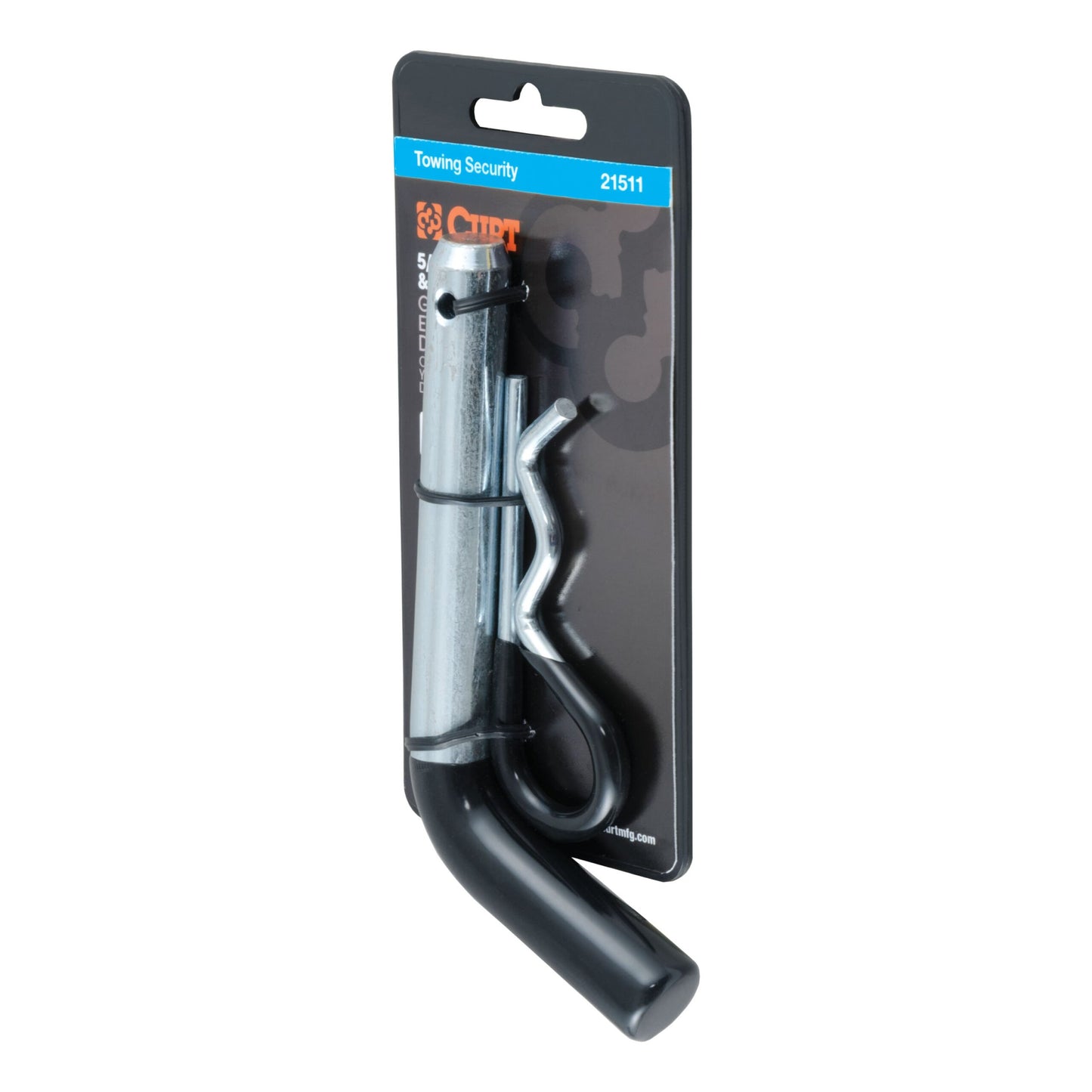CURT 5/8" Hitch Pin (2" Receiver, Zinc with Rubber Grip, Packaged) - 21511